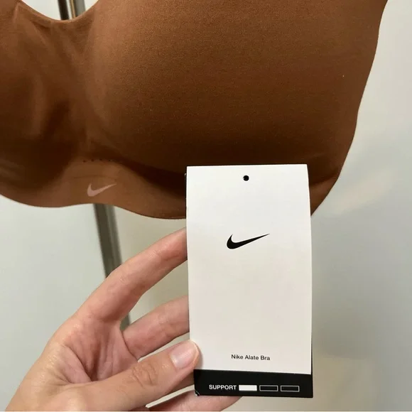Nike Alate Minimalist Light Support Brown Padded Sports Bra XS Cup F-G Dri-FIT - Picture 2 of 13